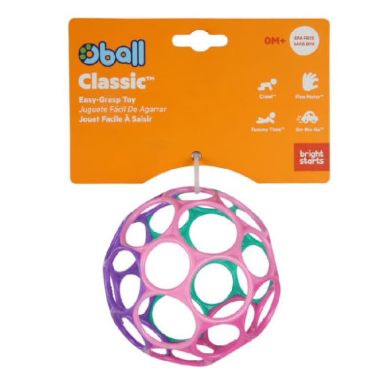 Oball 10cm - Rose/lila/vert, oball multicolore 7090