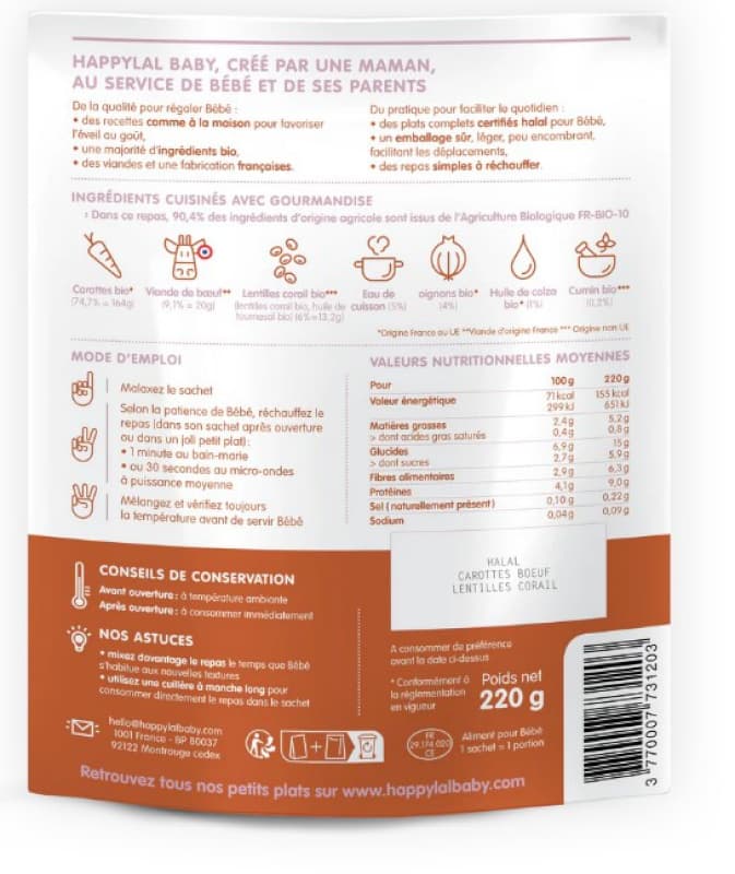 Mon Duo de Carottes Lentillescorail et Bœuf 12m — vue 3 sur 3