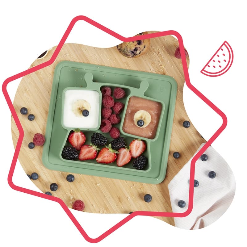 Assiette a Compartiments Anti-derapante, repas badabulle — vue 4 sur 5