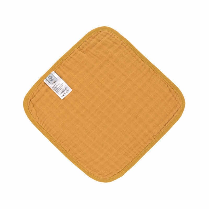Lot de 3 Debarbouillettes en Mousseline Moutarde, lässig jaune — vue 1 sur 4