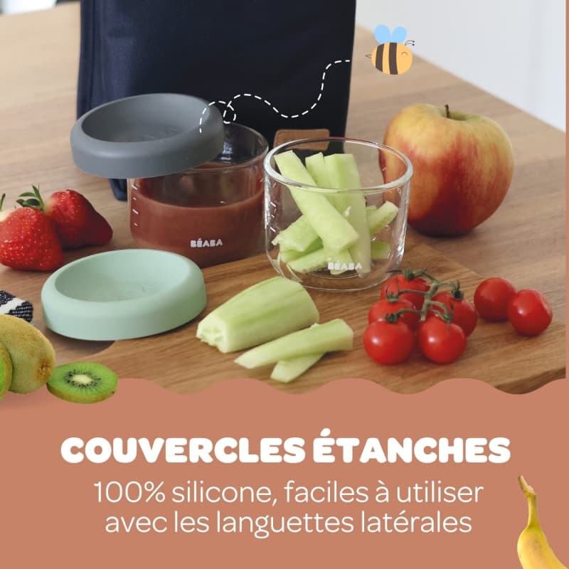 Portions Verre X2, mineral sgreen 150ml beaba — vue 4 sur 5