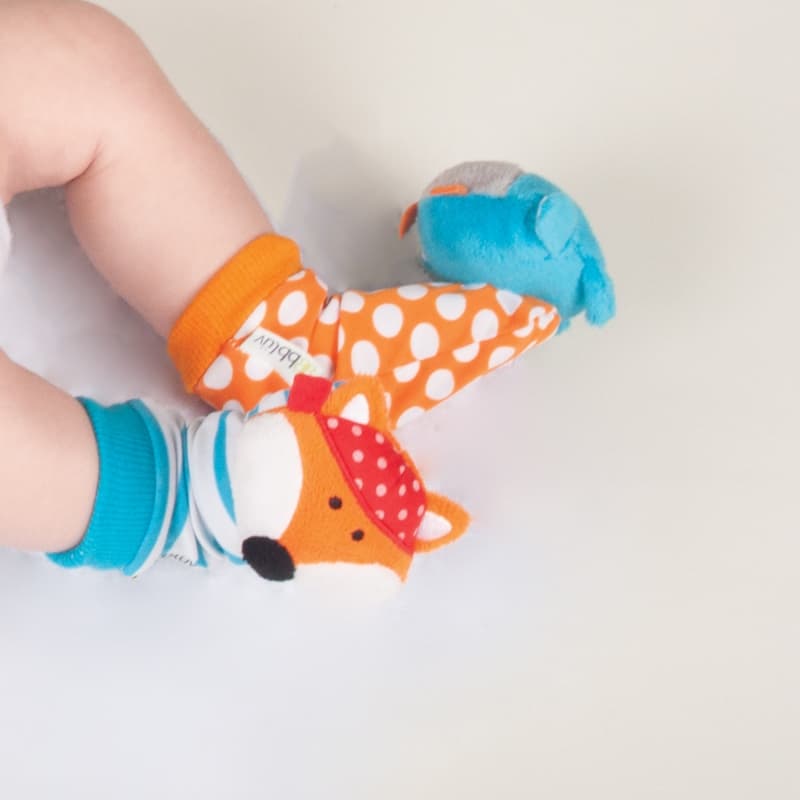 Duo - Chaussettes d'Eveil - Hibou et Renard, blue and orange duo bbluv 25/02 — vue 2 sur 5
