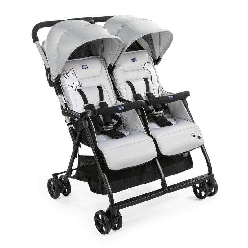 Poussette Double Ohlala' Twin, chicco silver cat — vue 1 sur 3