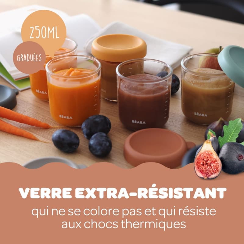 Portion Verre, sage green 250ml beaba — vue 4 sur 5