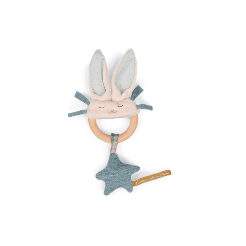 Hochet Anneau Bois Lapin Bleu la Petite Ecole de Danse, la petite école de danse moulin roty rose 0x0x25 p-e-a-h 2024 — vue 2 sur 2