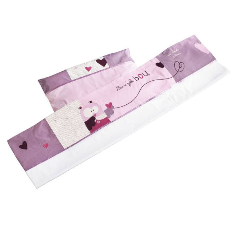 Parure de Lit + Taie Mam'zellebou, mam'zellebou sauthon baby deco rose/blanc 140x90/6