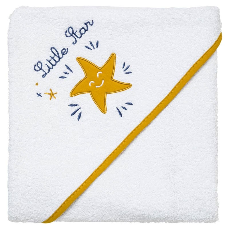 Cape de Bain, broderie etoile babycalin multicolore 100x100cm 2022
