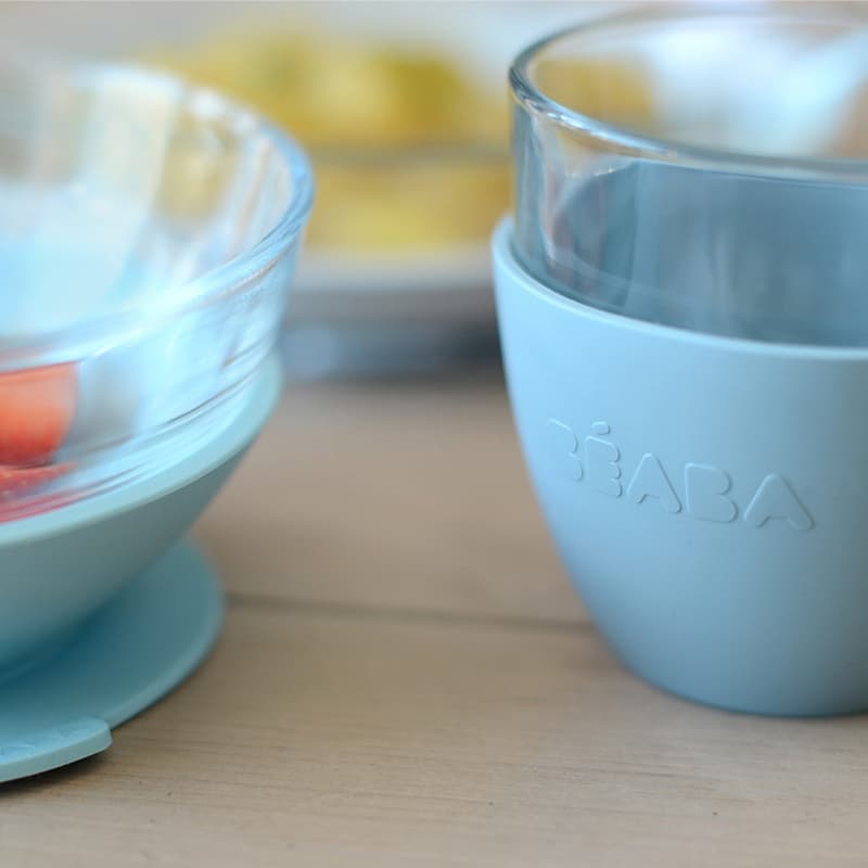 Coffret Repas Verre Jungle, bleu — vue 1 sur 5
