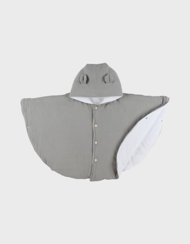 Poncho, Mousseline Bio, vert 6-18m m&m 2026 noukie's — vue 1 sur 3