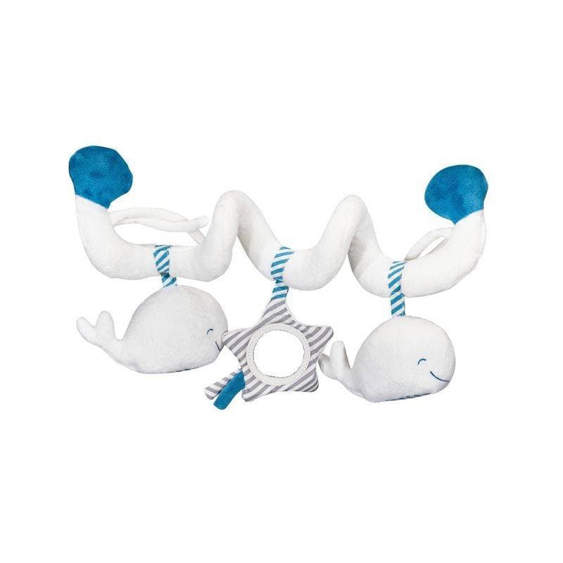 Spirale d'Activites Blue Baleine, blue baleine sauthon baby deco blanc - bleu - gris