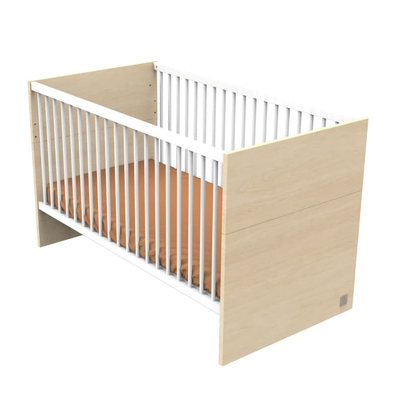 Little Big Bed 140x70, nature meuble chêne velours - blanc — vue 1 sur 5