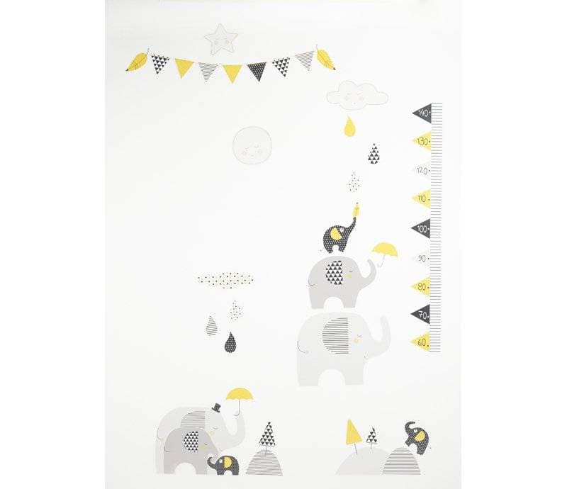 Stickers Muraux Babyfan, babyfan sauthon baby deco blanc/gris 2 planches de