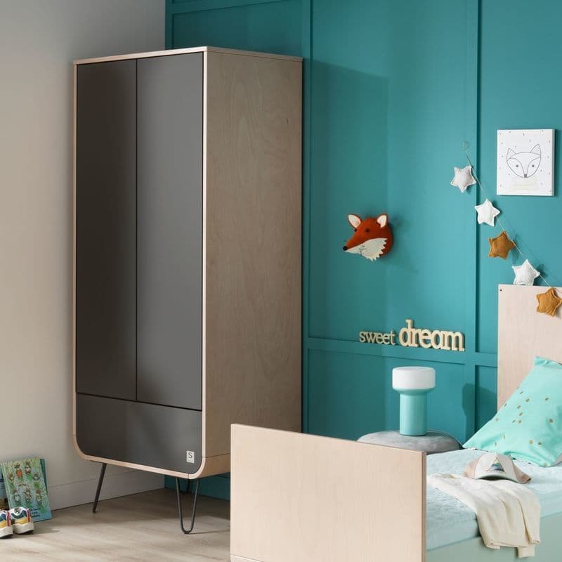 Armoire Pied Fil Gris Volcan Galopin, galopin sauthon original 87 x 198 x 56 — vue 2 sur 2