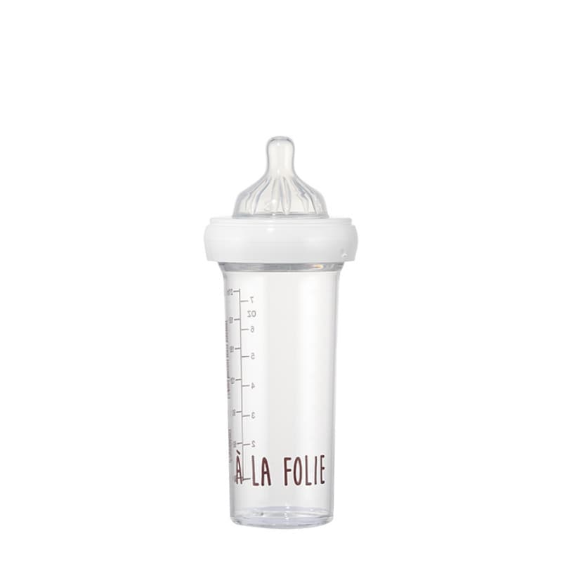 210ml a la Folie, le biberon français transparent 8,5x8,5x24 per — vue 2 sur 2