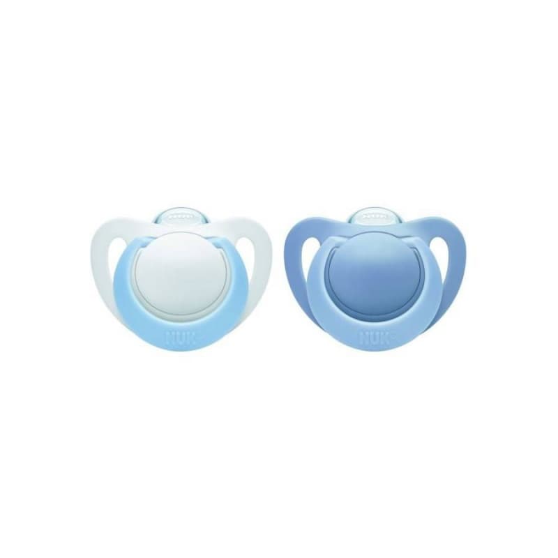 2 Sucettes Genius 0-6m Garcon, nuk blanc/ bleu 0-6 mois per — vue 1 sur 2