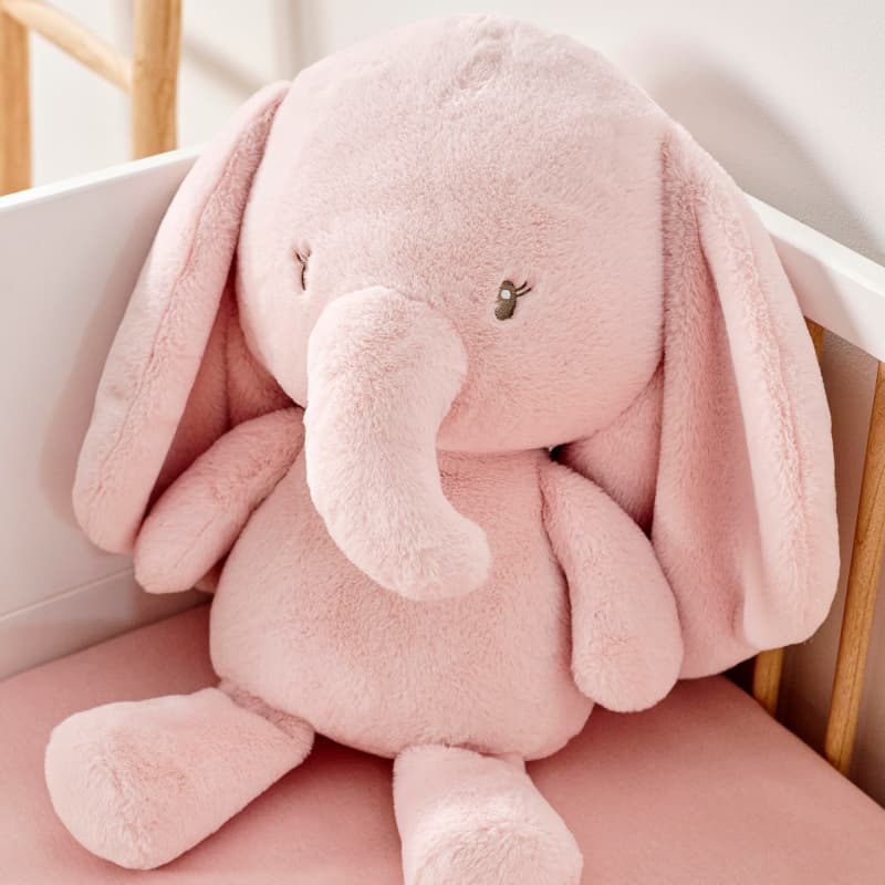 Maxi Peluche Elephant, rose 60cm fanfan nattou 25/07 — vue 2 sur 7