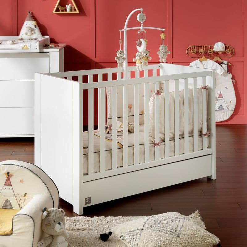 Lit Bebe 120x60 Loft Blanc, loft blanc meuble — vue 3 sur 3