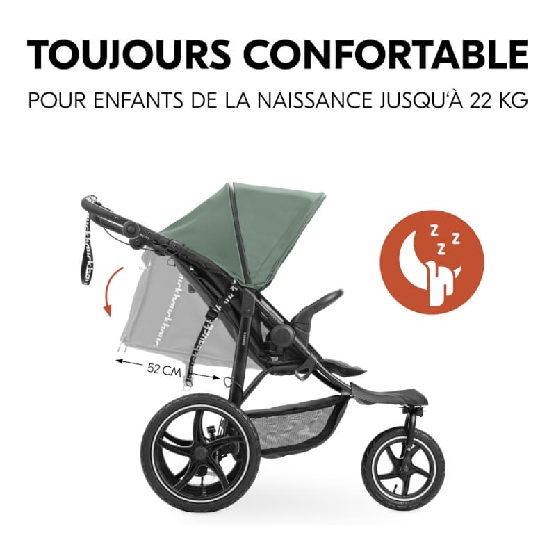 Runner 3 Jungle Green, poussette jogger - p-24 e-24 — vue 5 sur 5