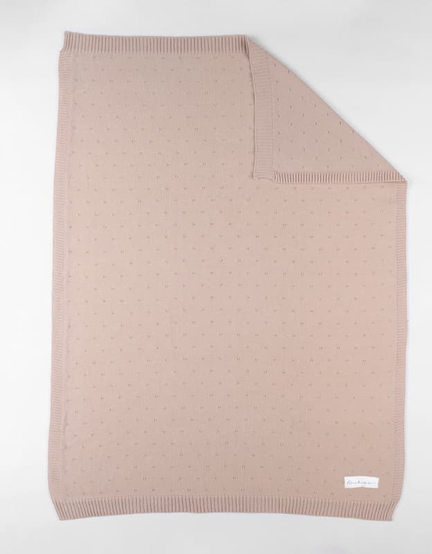 M&m24 Couverture Tricot Powder Pink 75x100, rose 75x100 cm mix & match noukies permanent — vue 1 sur 4