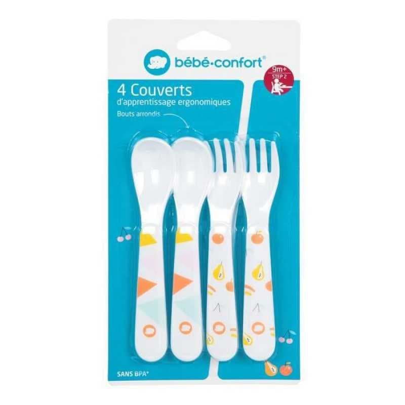 4 Couverts D Apprentissage 2 Fourchettes et 2 Cuilleres Domino, bebeconfort domino q4 2019