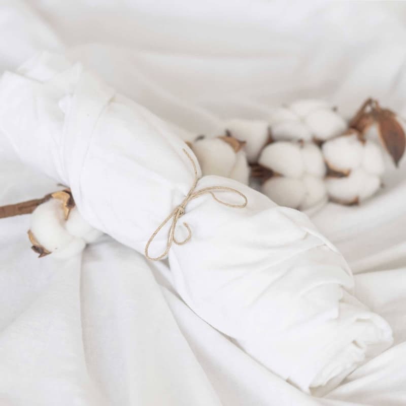 Drap-housse Jersey Bio 060x120 Cm Blanc, bio fee moi dormir blanc — vue 2 sur 2