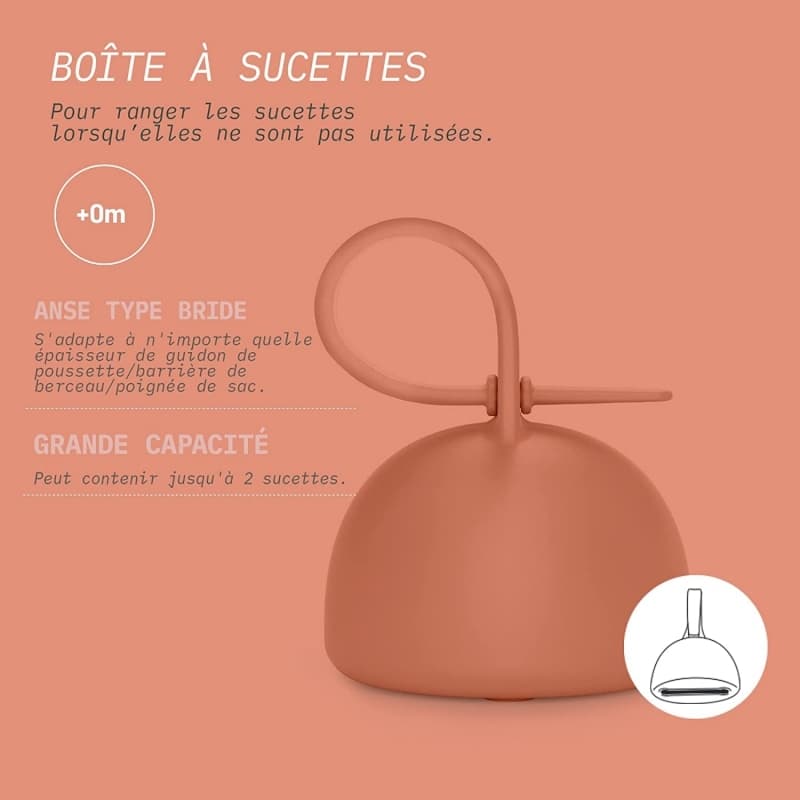 Porte-sucettes Silicone Bleu