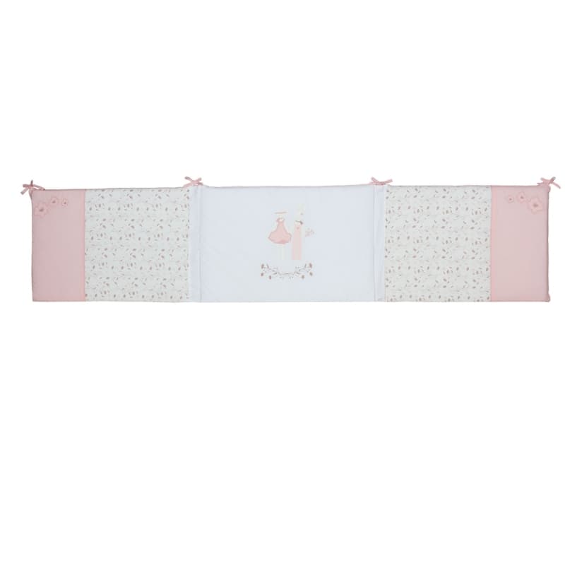 Tour de Lit 40x180cm, rose et lili trois kilos sept blanc/rose 40x180cm a-h-2021