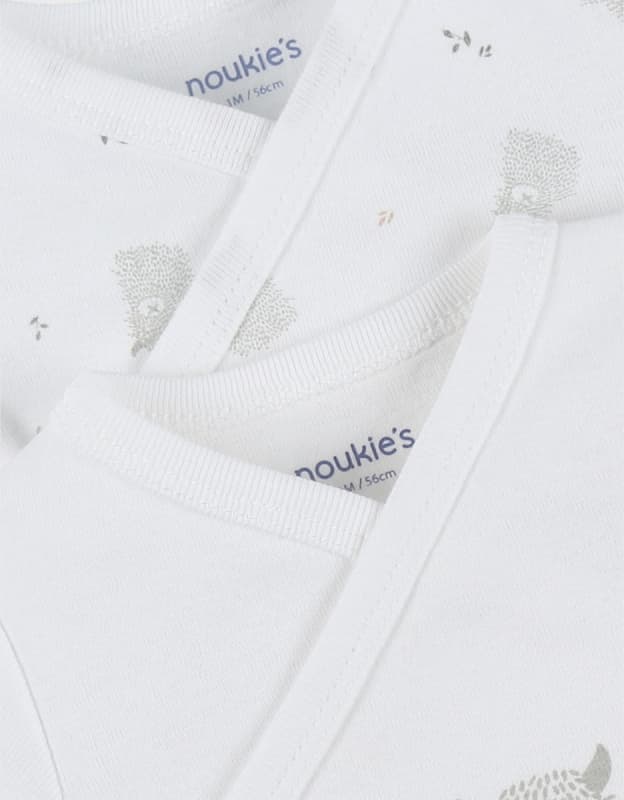 Bodys Croises Coton Bio Manches Longues X2, blanc 00m fluffy orso lily noukie's permanent — vue 3 sur 6