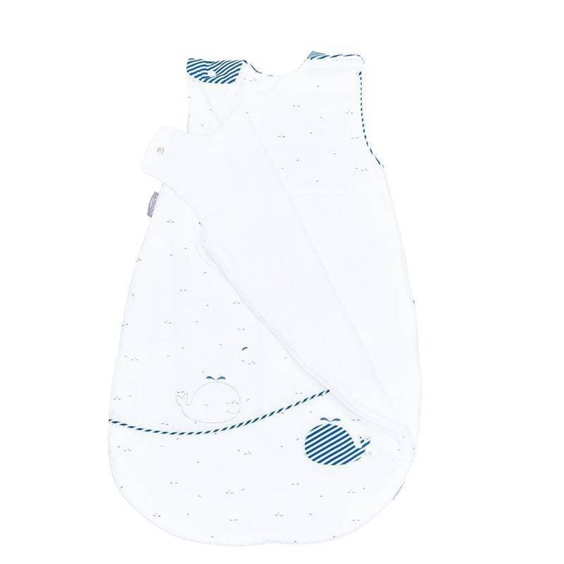 Gigoteuse Ete 0-6 Mois Blue Baleine, blue baleine sauthon baby deco blanc - bleu - gris — vue 2 sur 3