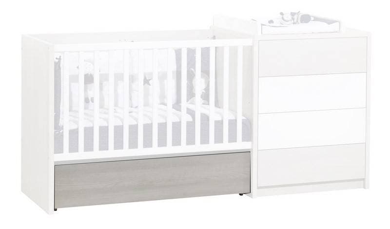 Tiroir sur Roulettes pour Lit Combine Evolutif N, newopale sauthon easy decor frene sable l 118 h 28 — vue 1 sur 2
