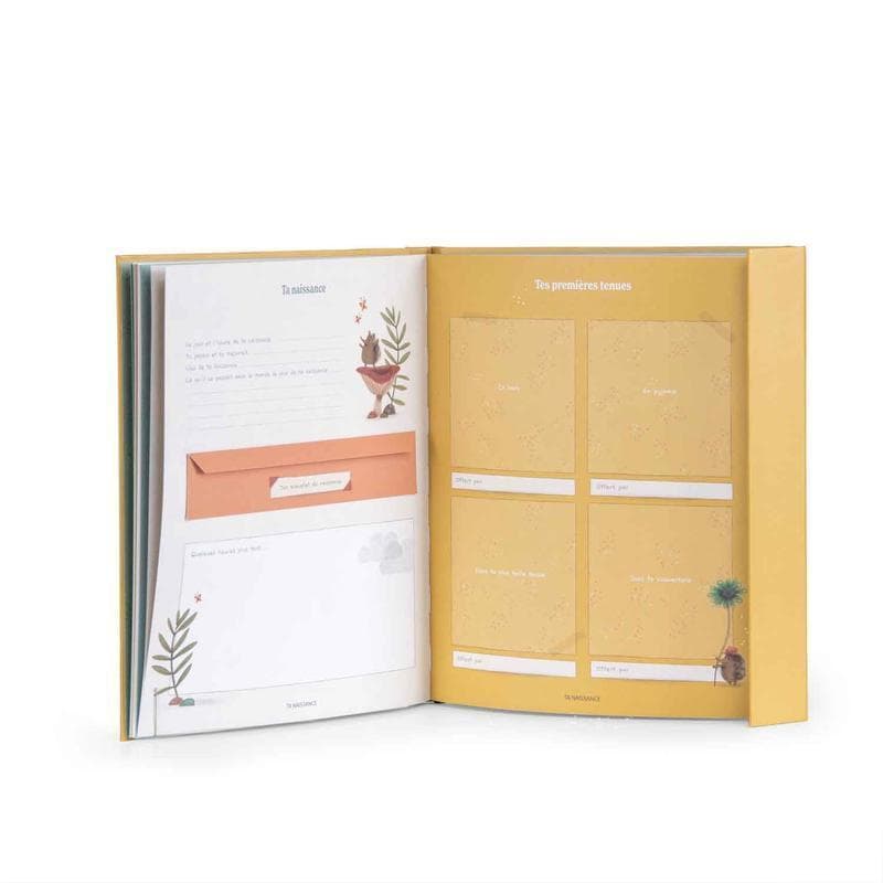 Livre de Naissance (80 Pages), trois petits lapins ocre 0x19,5x24xcm p-e-a-h — vue 3 sur 4