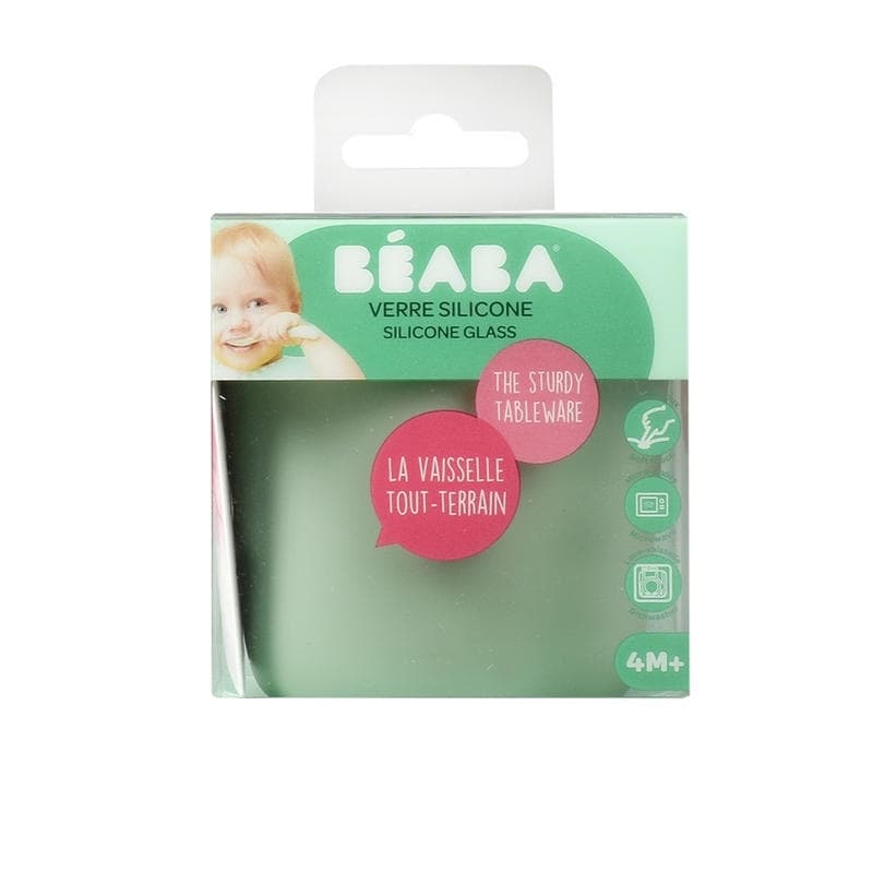 Verre Silicone, sage green beaba — vue 3 sur 4