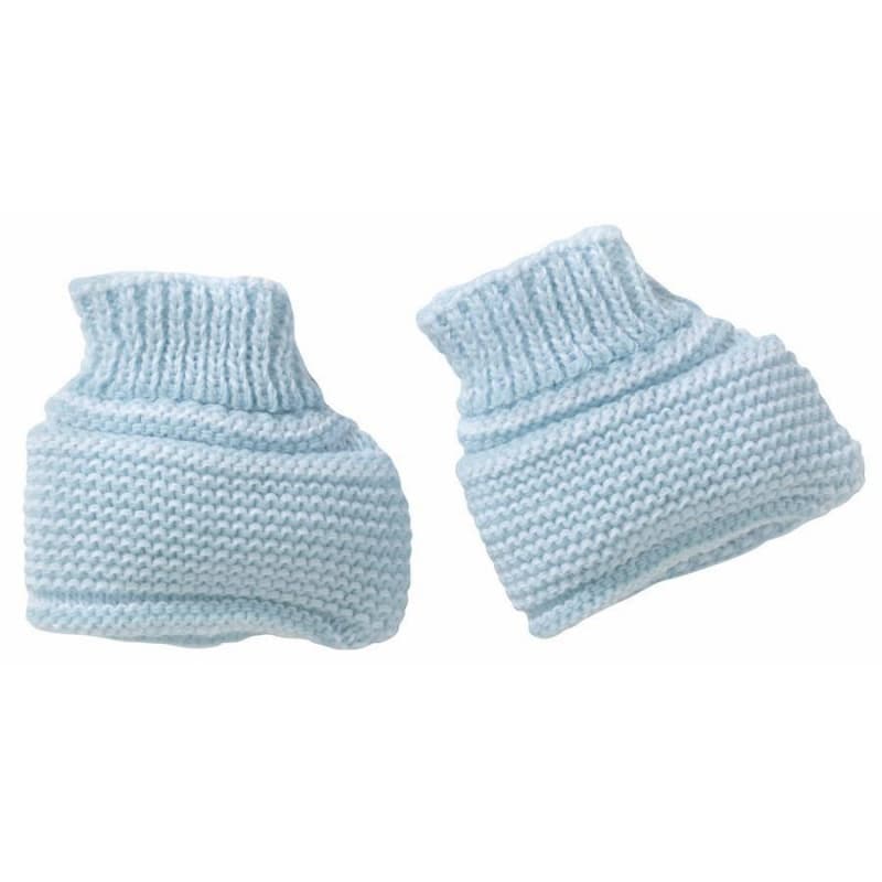 Chaussons Maille Bleu Pascal Naissance, bebe9creation maille