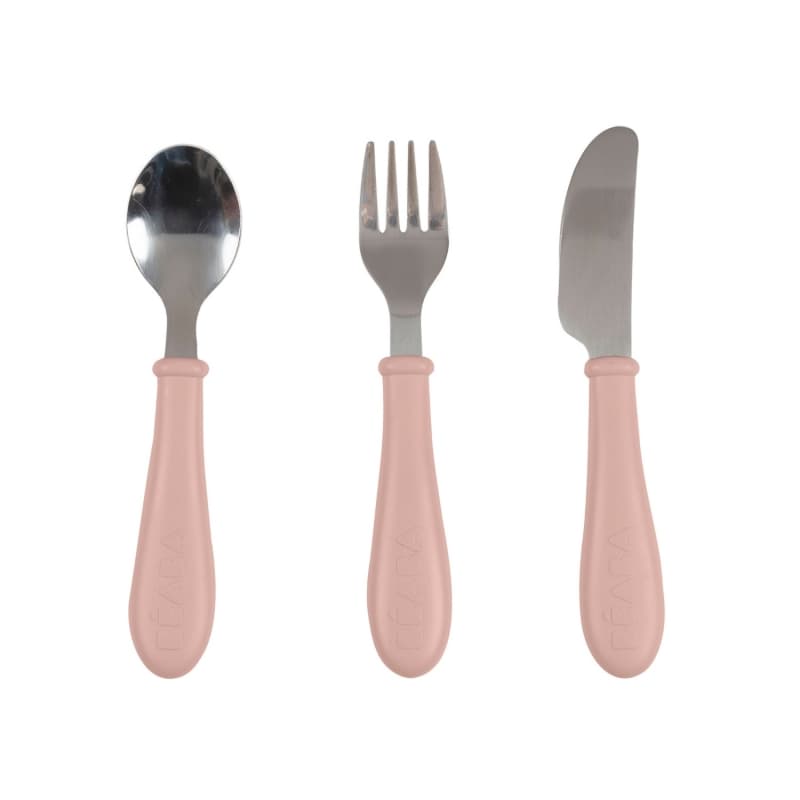 Set de 3 Couverts Inox, barbe a papa beaba — vue 1 sur 6