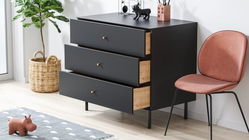 Commode Cute Noir, 100x84,1x55,4 noir cute