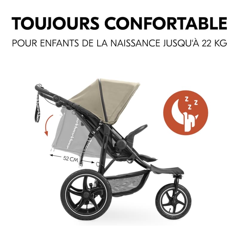 Runner 3 Olive, poussette jogger - p-24 e-24 — vue 5 sur 5