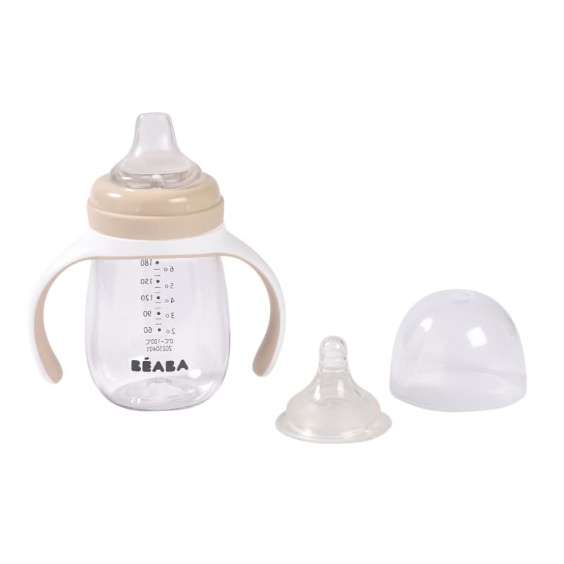 Biberon Apprentissage 2 en 1, argile 210ml beaba — vue 3 sur 4