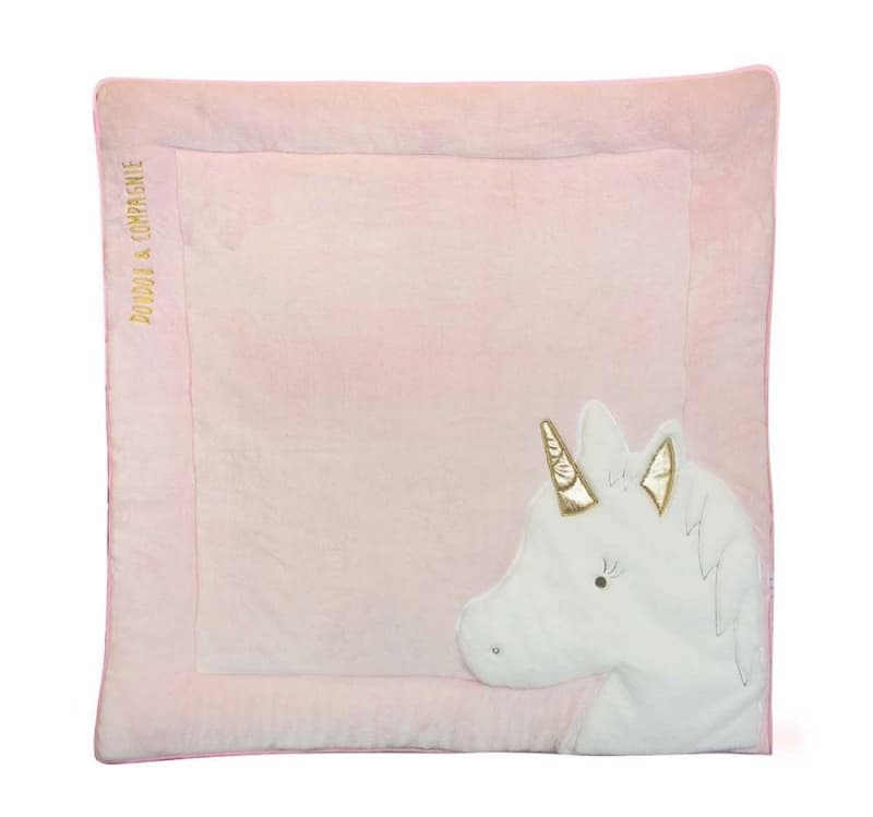 Tapidou Licorne, blanc 100x100cm doudou... et compagnie doudou et compagnie a-24 h-24 — vue 1 sur 2