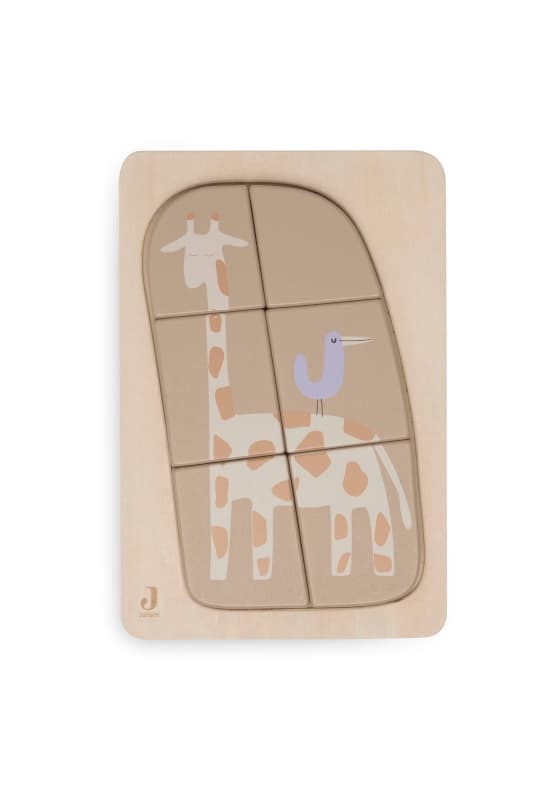 Puzzle en Bois, nougat jungle jambo giraffe jollein h-24 — vue 1 sur 3