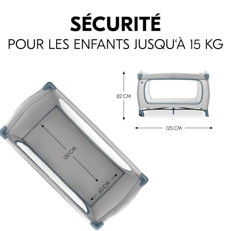 Sleep N Play Go Plus Dusty-blue, lit parapluie - p-24 e-24 — vue 3 sur 5