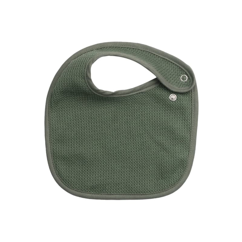6 Bavoirs Naissance -nid d'Abeille, vert sauge 18x21cm trois kilos sept e-24 — vue 4 sur 4