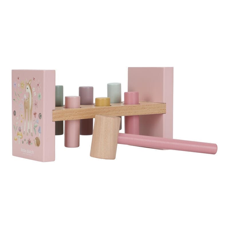 Banc a Marteler en Bois Fsc, rose multicolore fairy garden little dutch — vue 2 sur 2