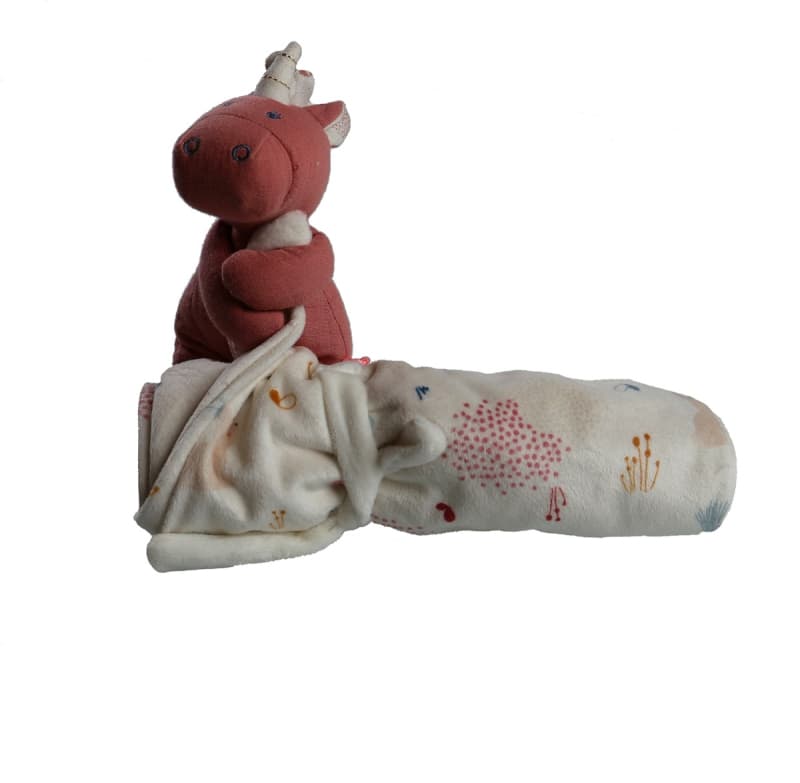 L&j Lina Peluche Ma Premiere Couv Veloudoux, rose fonce permanent — vue 4 sur 4