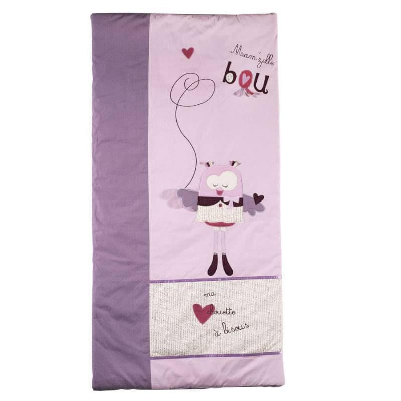 Edredon Mam'zellebou, mam'zellebou sauthon baby deco rose/blanc 120x60 p