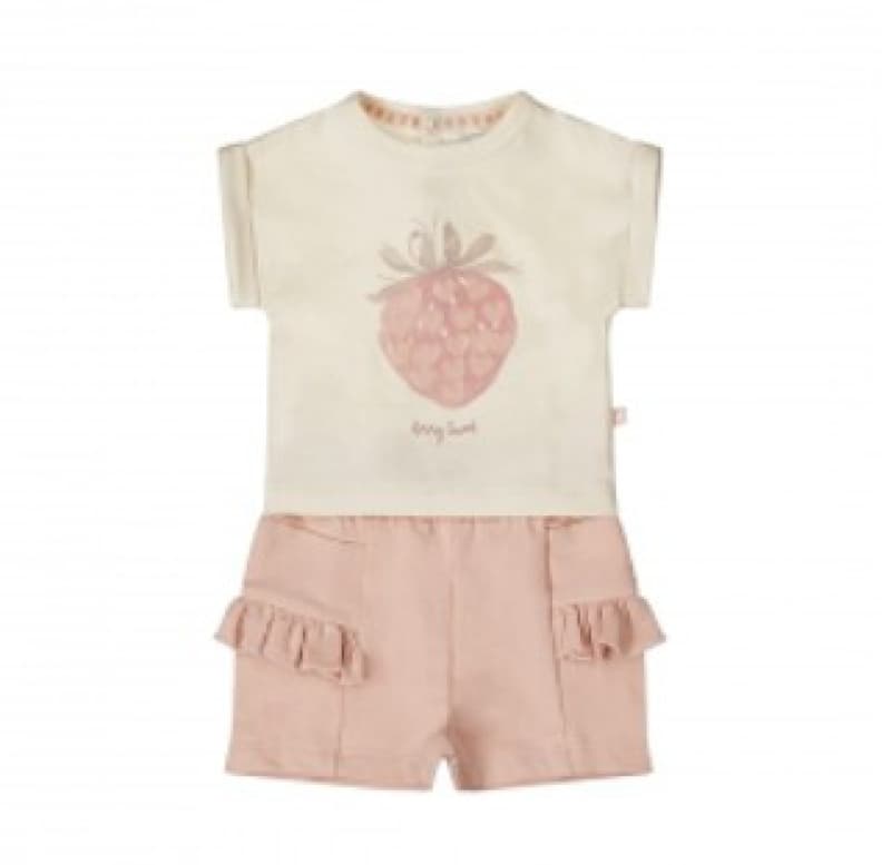 Ens Tee-shirt+short Fraise Berry Sweet 1m