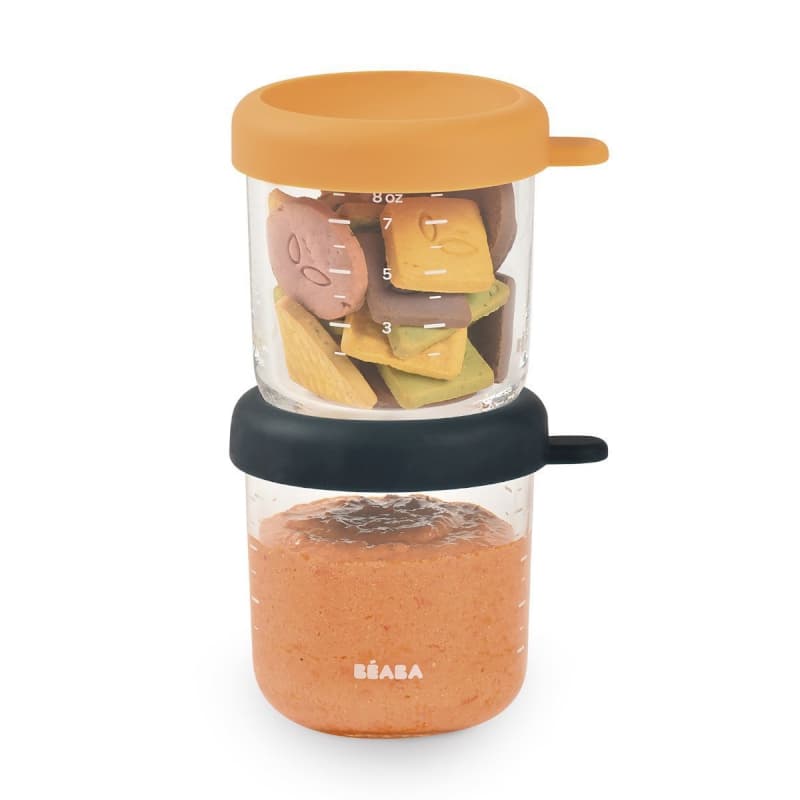 Portions Verre X2, night blue/honey 250 ml beaba — vue 1 sur 5