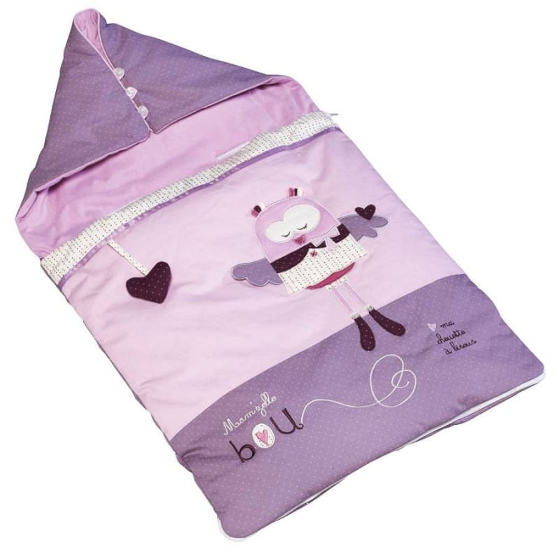 Nid d'Ange Nomade Mam'zellebou, mam'zellebou sauthon baby deco rose/blanc 03 mois