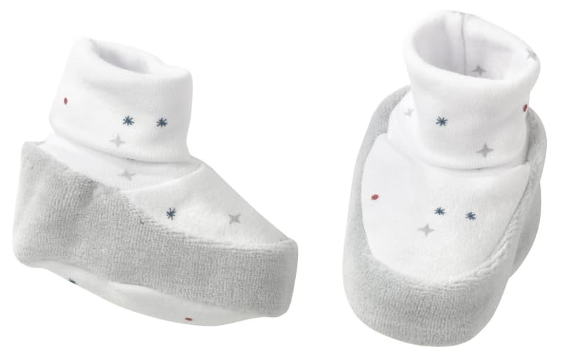 Chaussons Gaia Gris, gaia bebe9 creation gris 0-3m h-21