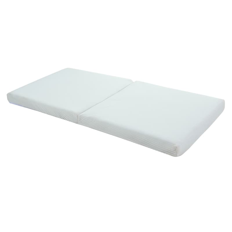 Matelas Pliant 2 Parties Fibres Dehoussable, 60x120x7 cm — vue 4 sur 4