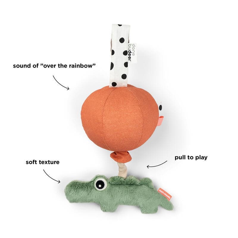 Peluche Musicale Happy Clouds Croco, vert done by deer news feb 2023 — vue 2 sur 2